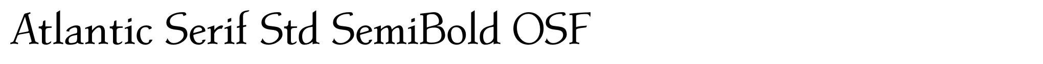 Atlantic Serif Std SemiBold OSF image